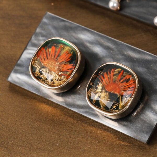 Marble Pattern Display Stand for Earrings