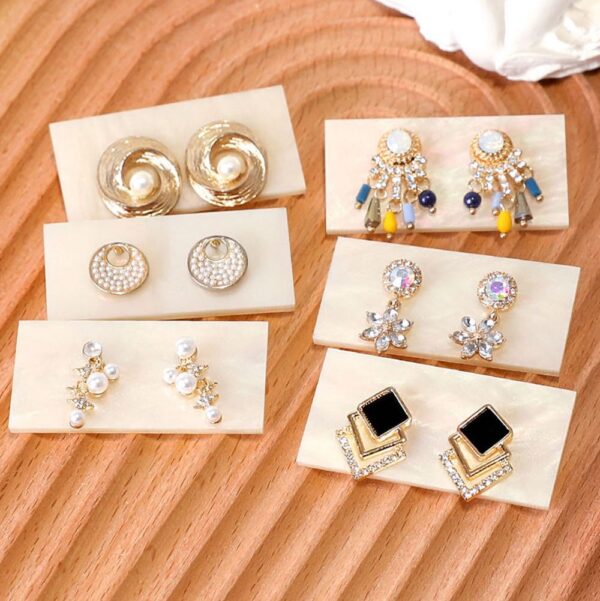 Marble Pattern Display Stand for Earrings