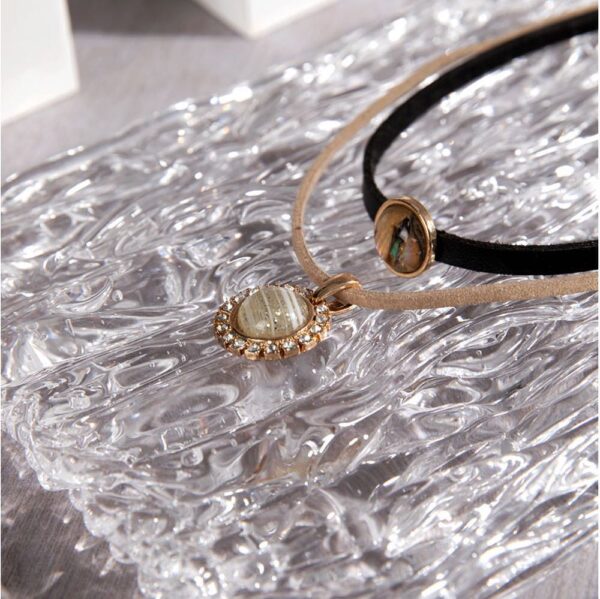 Textured Art Glass Jewelry Display Base