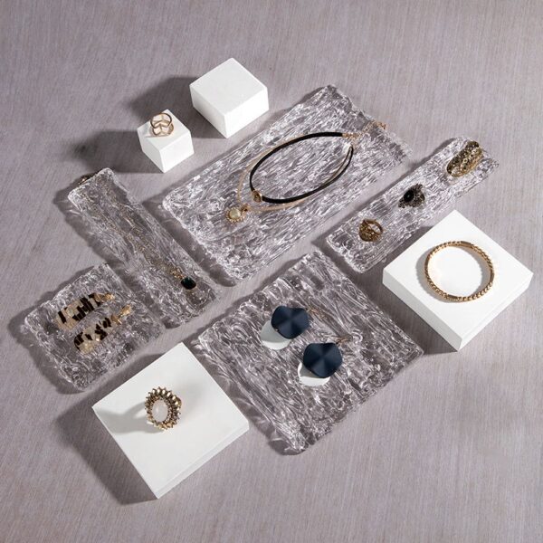 Textured Art Glass Jewelry Display Base
