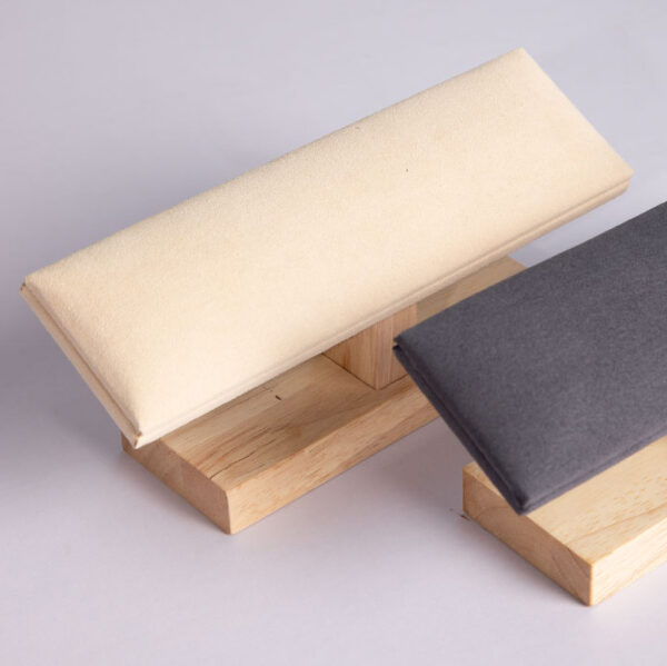 Wood Bracelet Stand | Velvet Jewelry Display Organizer