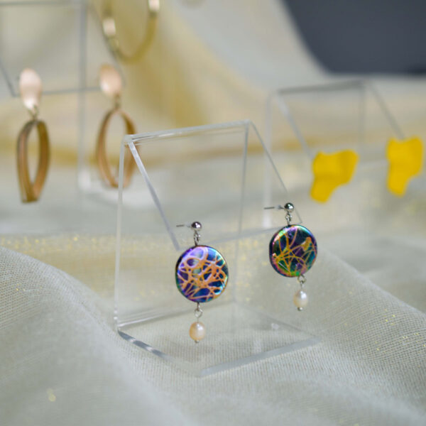 Modern Clear Acrylic Earring Display Stand | Jewelry Organizer for Retail