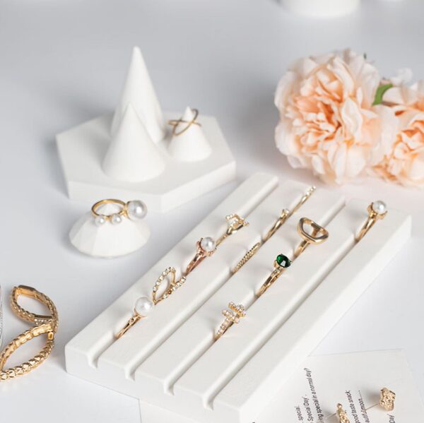 Premium Plaster Ring Display Tray - Modern Multi-Slot Organizer