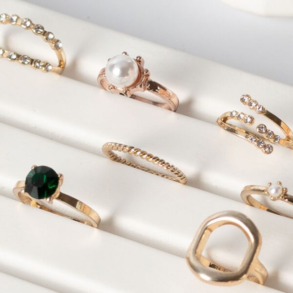 Premium Plaster Ring Display Tray - Modern Multi-Slot Organizer