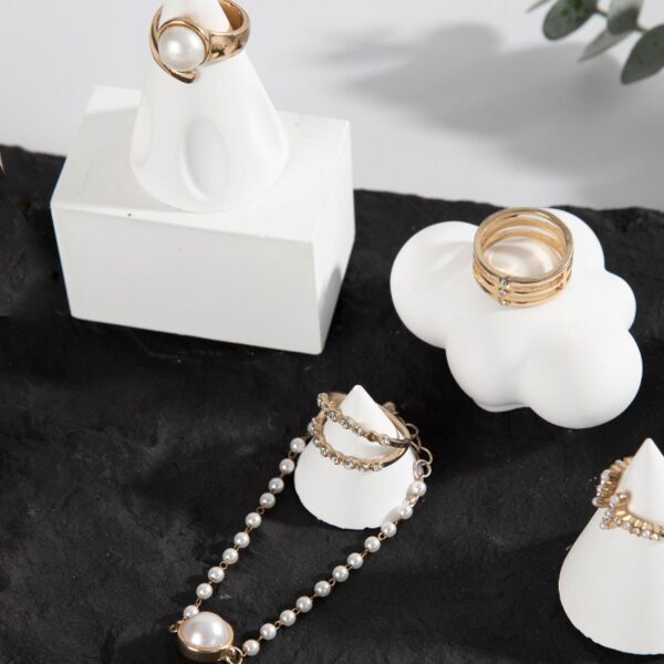 Raw Edge Plaster Jewelry Display Collection - Modern Display Series