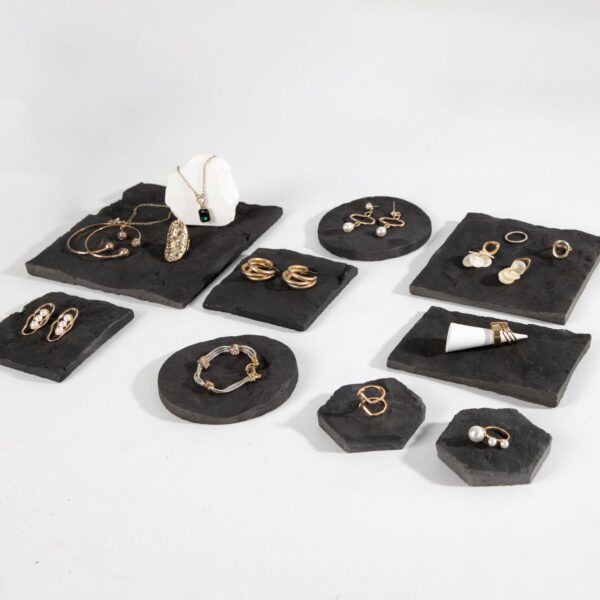 Raw Edge Plaster Jewelry Display Collection - Modern Display Series