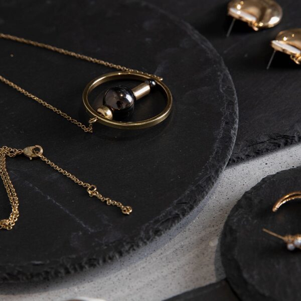 Natural Slate Jewelry Display Collection - Premium Stone Display Plates