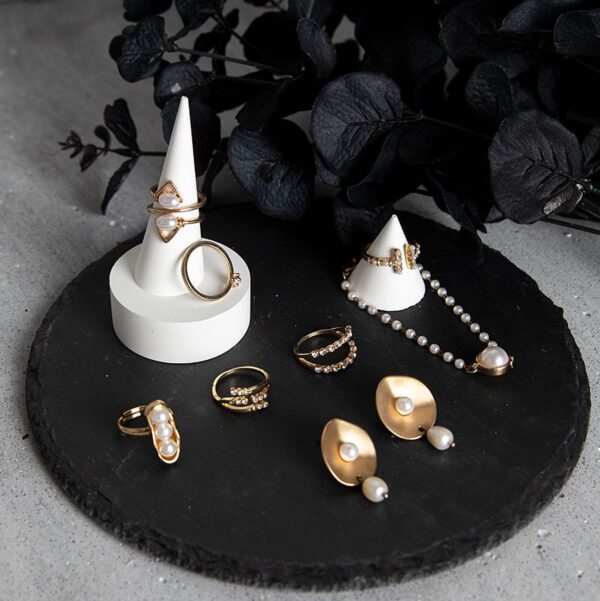 Natural Slate Jewelry Display Collection - Premium Stone Display Plates