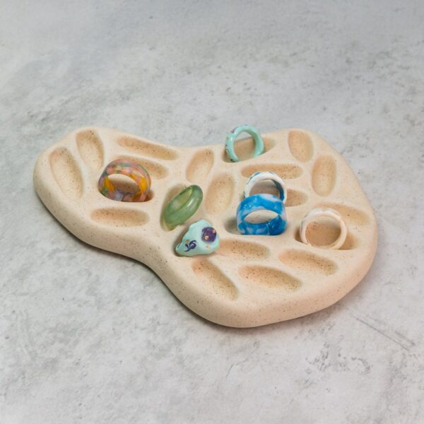 Organic Ceramic Ring Display - Side View