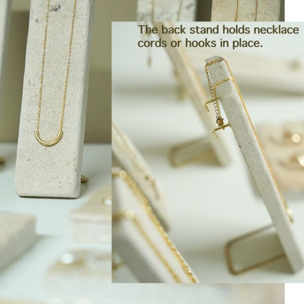 Natural Stone Jewelry Display Set | Premium Necklace & Ring Organizer Stands