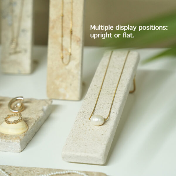 Natural Stone Jewelry Display Set | Premium Necklace & Ring Organizer Stands