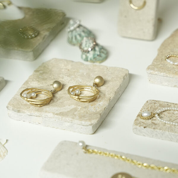 Natural Stone Jewelry Display Set | Premium Necklace & Ring Organizer Stands