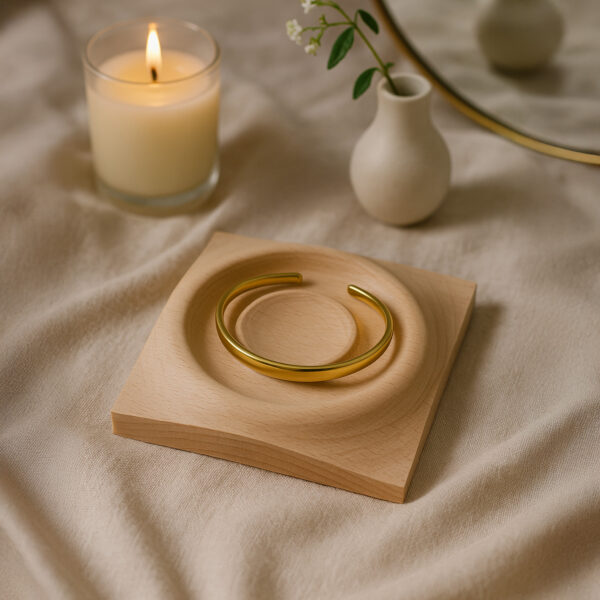 Wooden Bracelet Display Tray | Natural Wood Jewelry Organizer