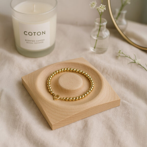 Wooden Bracelet Display Tray | Natural Wood Jewelry Organizer