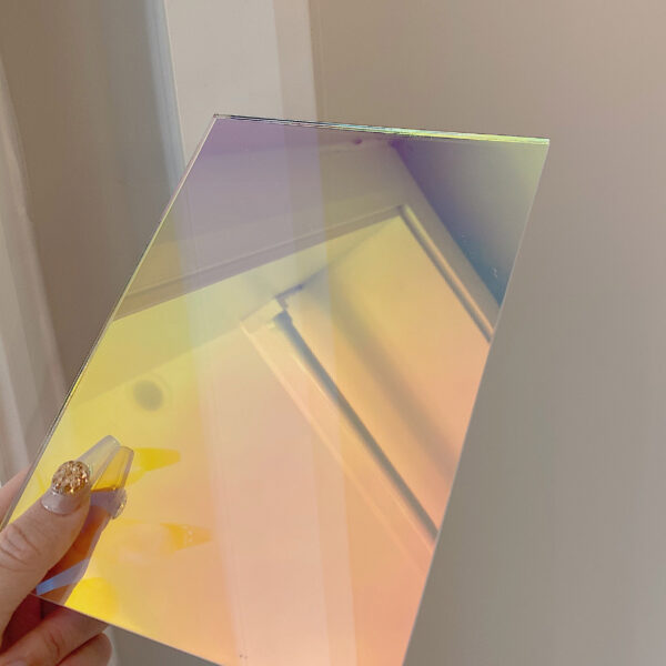 Holographic Acrylic Nail Display Board | Iridescent Press-On Nail Organizer Stand