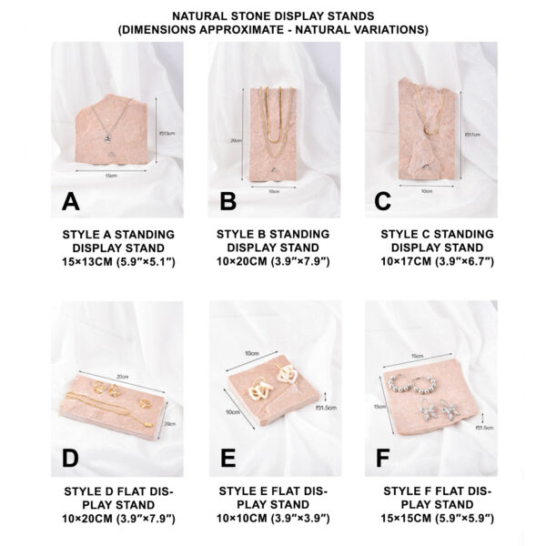 Natural Stone Jewelry Display Stand | Handcrafted Pink Stone Organizer